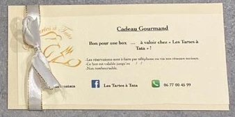 Bon cadeau pour une box Les Tartes à Tata